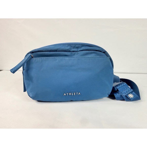 Athleta Handbags - Athleta Blue Belt Bag Crossbody Waist Pack Adjustable Strap Nylon One Size EUC